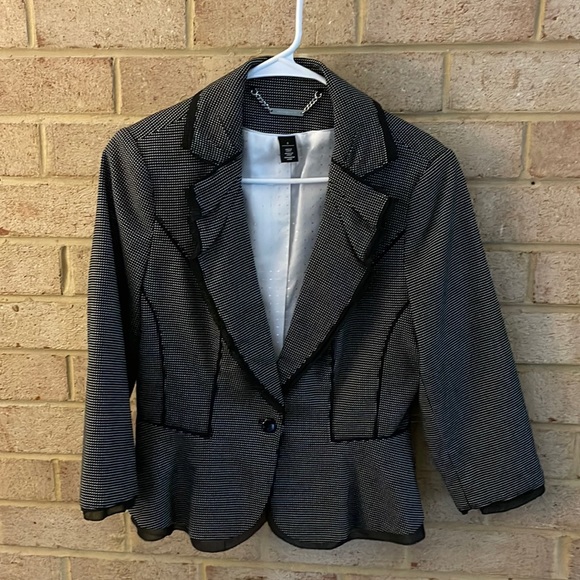 White House Black Market Polka Dot Jacket - Picture 1 of 2